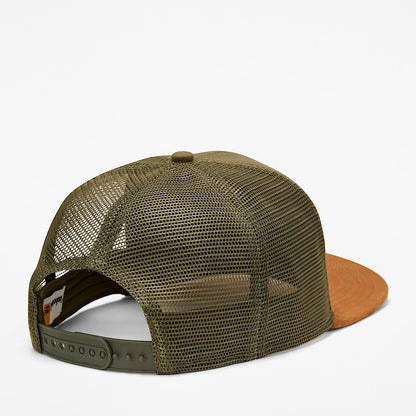 Faux Suede Flatbrim Trucker Hat