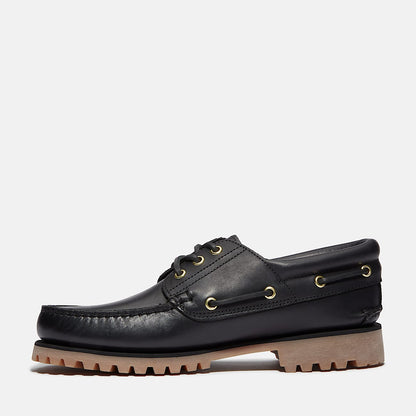 Men's TIMB Authentic 3-Eye Lug Handsewn Boat Shoe