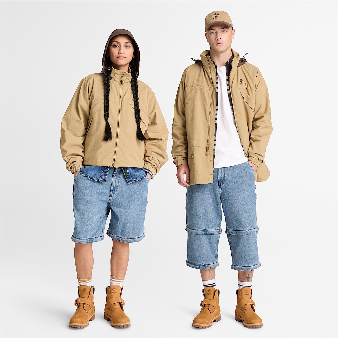 Women's TIMB x BEAMS Nylon Zip Up Convertible Jacket